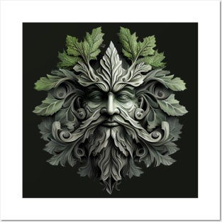 Greenman Botanical Face Posters and Art